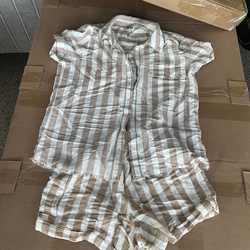 Show me your mumu 2 piece striped set